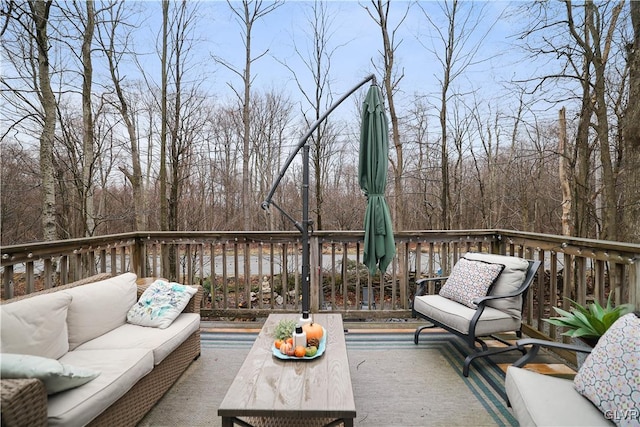 5627 Pembrook Dr, Coolbaugh Twp, PA 18466 - deck featuring an outdoor living space