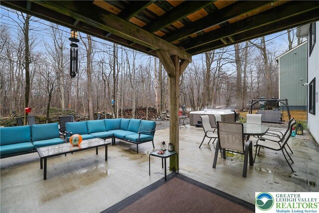5627 Pembrook Dr, Coolbaugh Twp, PA 18466 - view of patio / terrace featuring an outdoor living space and outdoor dining space