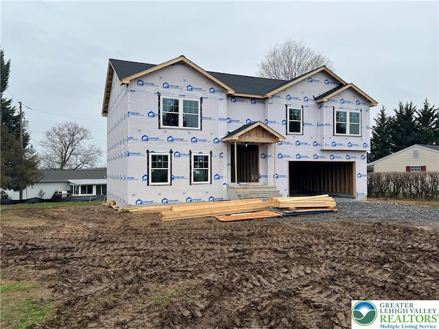 5743 Crescent Dr, North Whitehall Twp, PA 18078 - property under construction with a garage and driveway