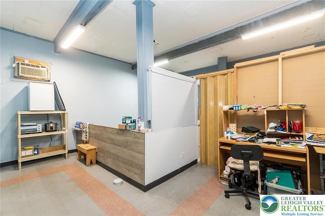 interior space featuring a wall unit AC
