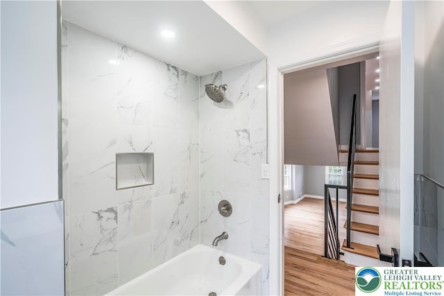 525 N Main St, Allentown City, PA 18104 - full bathroom with  shower combination and wood finished floors