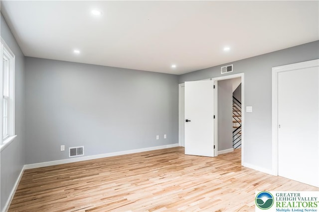 525 N Main St, Allentown City, PA 18104 - unfurnished bedroom with light wood-style floors, recessed lighting, and baseboards