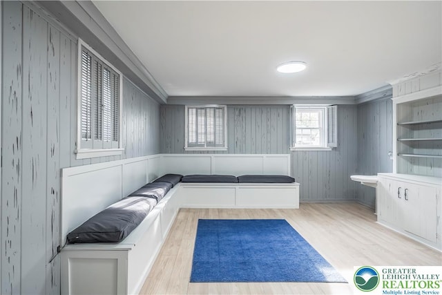 525 N Main St, Allentown City, PA 18104 - living area featuring wood finished floors and wooden walls