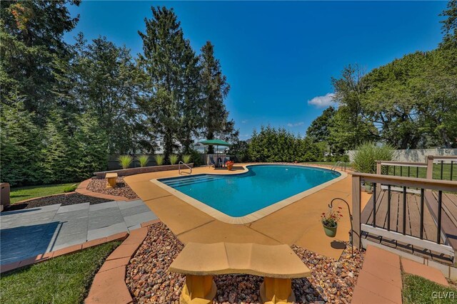 3332 Sherwood Rd, Palmer Twp, PA 18045 - pool featuring a patio and fence