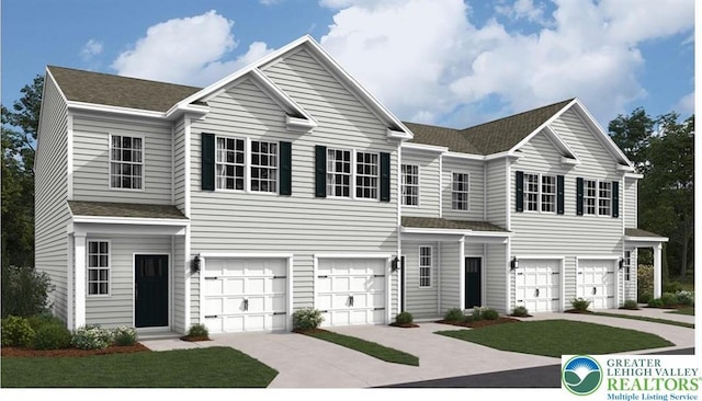 1207 Susan Cir, Upper Macungie Twp, PA 18031 - view of front facade with a shingled roof, concrete driveway, and a garage