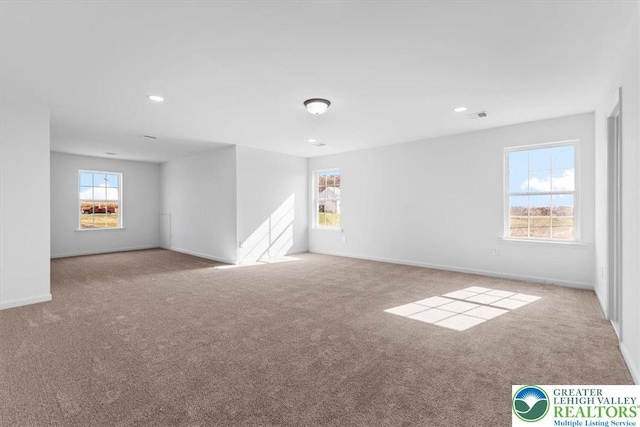 4450 Maple St Unit 2, North Whitehall Twp, PA 18078 - empty room featuring carpet, recessed lighting, and baseboards