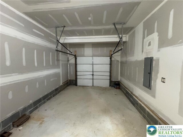 garage with electric panel