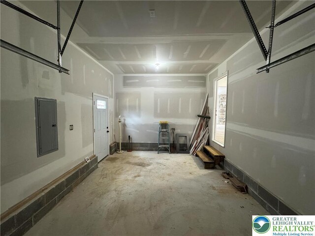 garage featuring electric panel