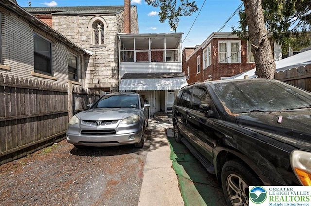 exterior space with fence
