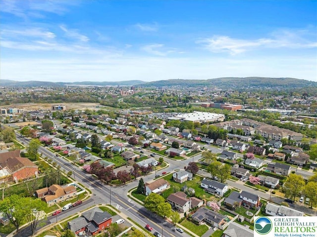 aerial view featuring a residential view