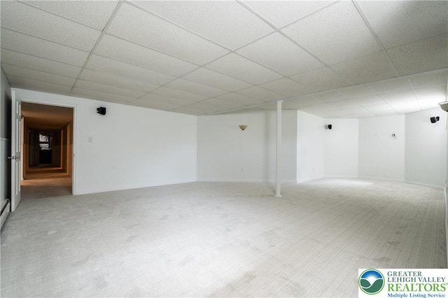 901 Meyer Rd, Bushkill Twp, PA 18064 - carpeted spare room with a drop ceiling and baseboards