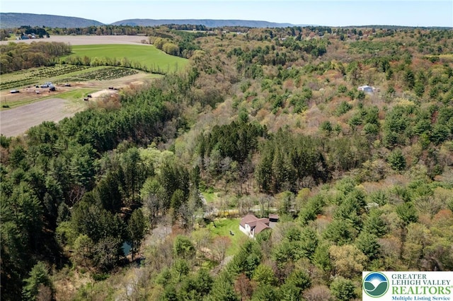 aerial view with a view of trees