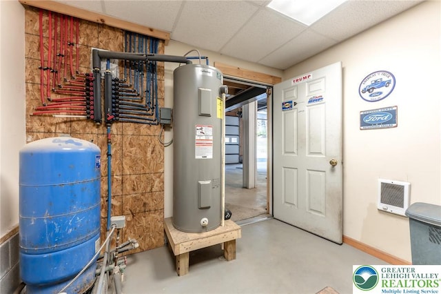 utilities with heating unit and electric water heater