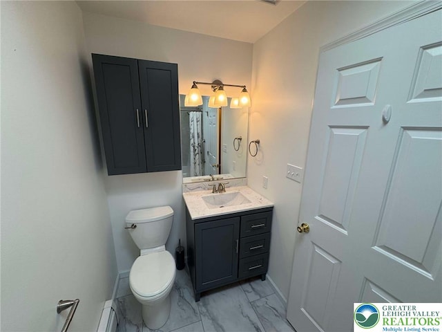 91 Alpine Dr, Jim Thorpe Boro, PA 18229 - full bathroom with marble look tile flooring and vanity