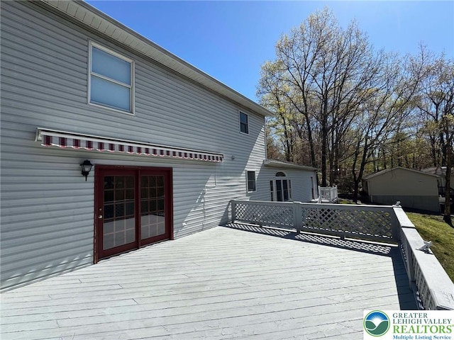 view of wooden deck
