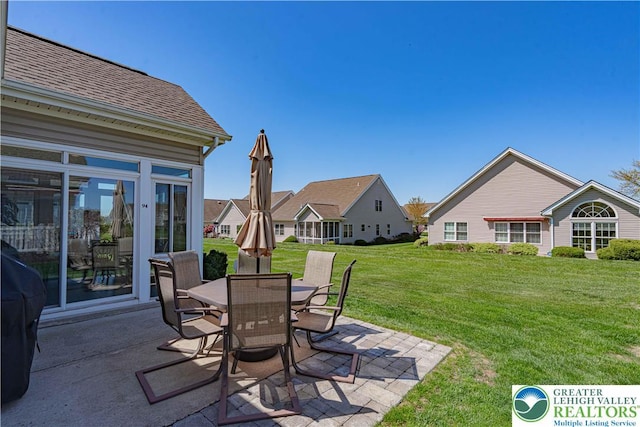 view of patio featuring outdoor dining space