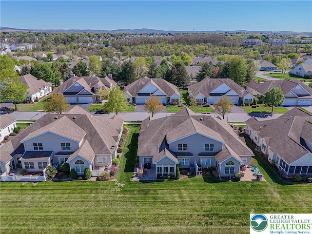 aerial view featuring a residential view