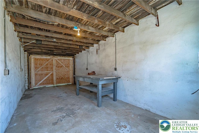 view of basement