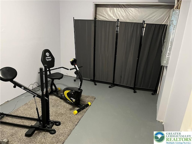 view of workout area