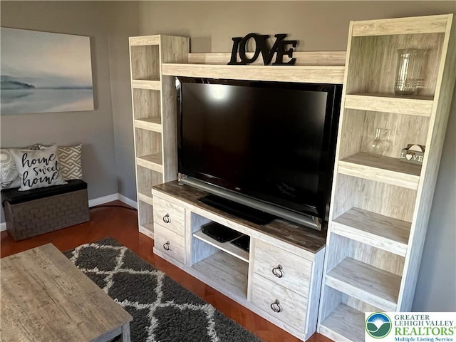details with baseboards and wood finished floors