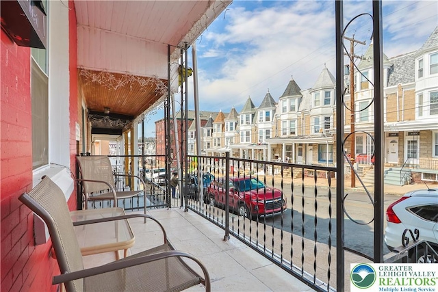 balcony with a residential view