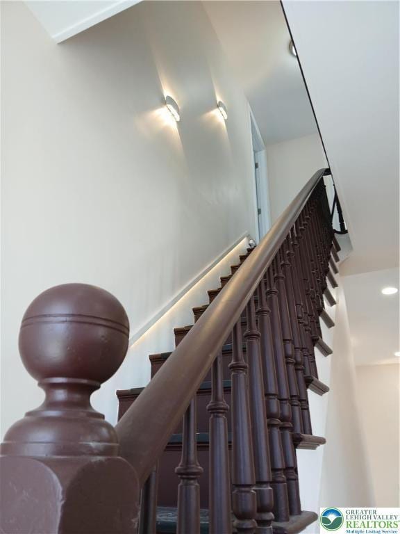 view of stairway