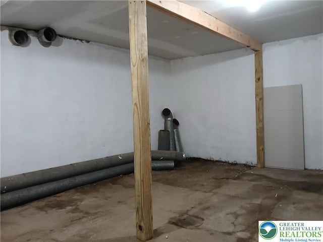 view of basement