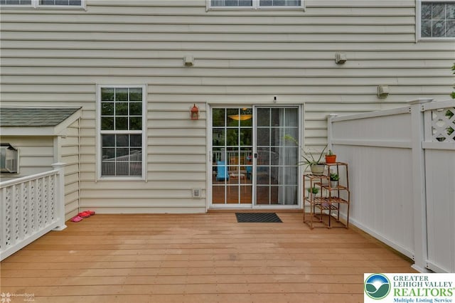 view of wooden deck