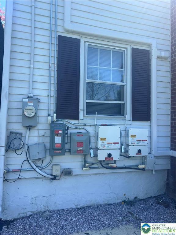 8204 Brown St, Washington Twp, PA 18079 - exterior details featuring electric meter