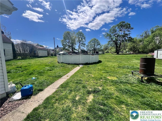 8204 Brown St, Washington Twp, PA 18079 - view of yard featuring a covered pool
