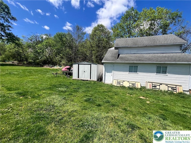8204 Brown St, Washington Twp, PA 18079 - exterior space with a storage shed and an outdoor structure