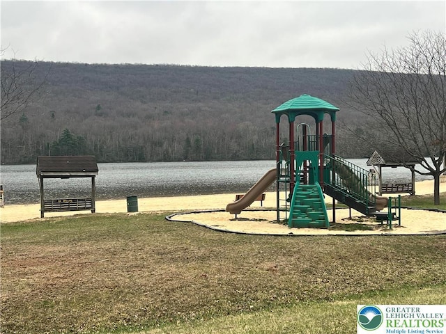 8204 Brown St, Washington Twp, PA 18079 - communal playground with a water view and a view of trees