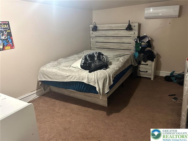 8204 Brown St, Washington Twp, PA 18079 - carpeted bedroom with baseboards and an AC wall unit