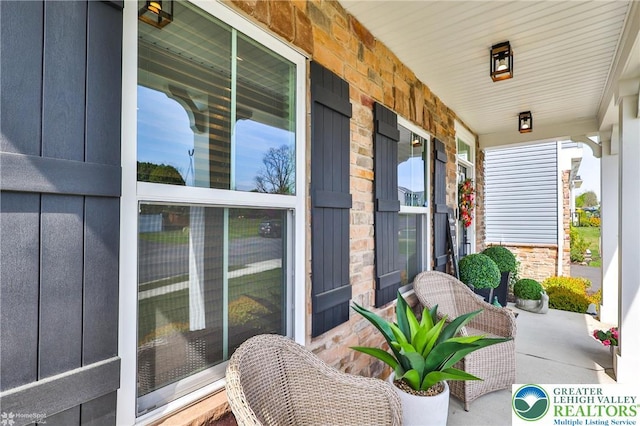 exterior space featuring covered porch