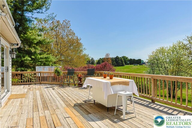 view of wooden terrace