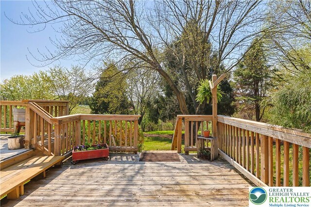 view of wooden deck