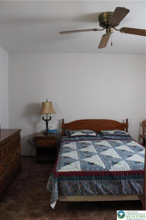 95 Piney Woods Dr, Penn Forest Township, PA 18229 - bedroom with carpet flooring and ceiling fan