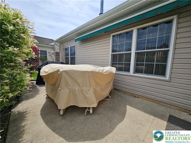 view of patio / terrace with a grill