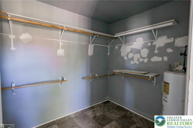 spacious closet with water heater