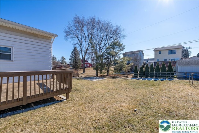 3040 Keystone St, Bethlehem Twp, PA 18020 - view of yard featuring fence and a deck