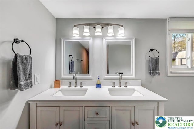 134 Altemose Rd, Tobyhanna Twp, PA 18347 - full bathroom featuring double vanity and a sink