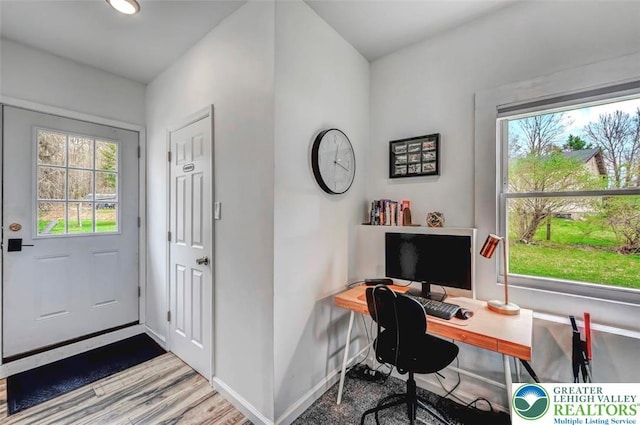 134 Altemose Rd, Tobyhanna Twp, PA 18347 - office with baseboards and wood finished floors