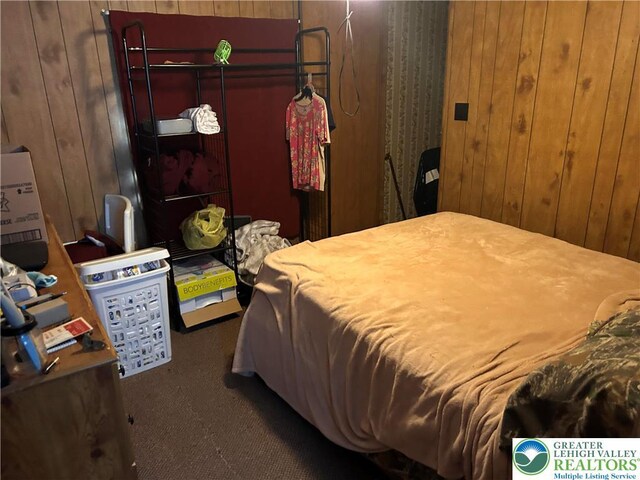 2845 Pacific Ave, North Whitehall Twp, PA 18069 - bedroom featuring wooden walls and carpet