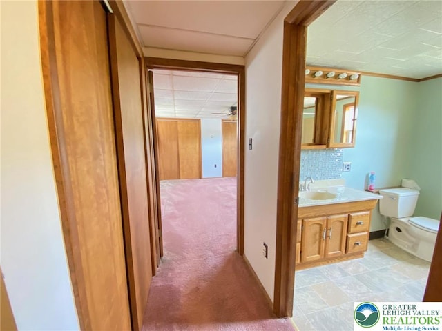 bathroom featuring toilet and vanity