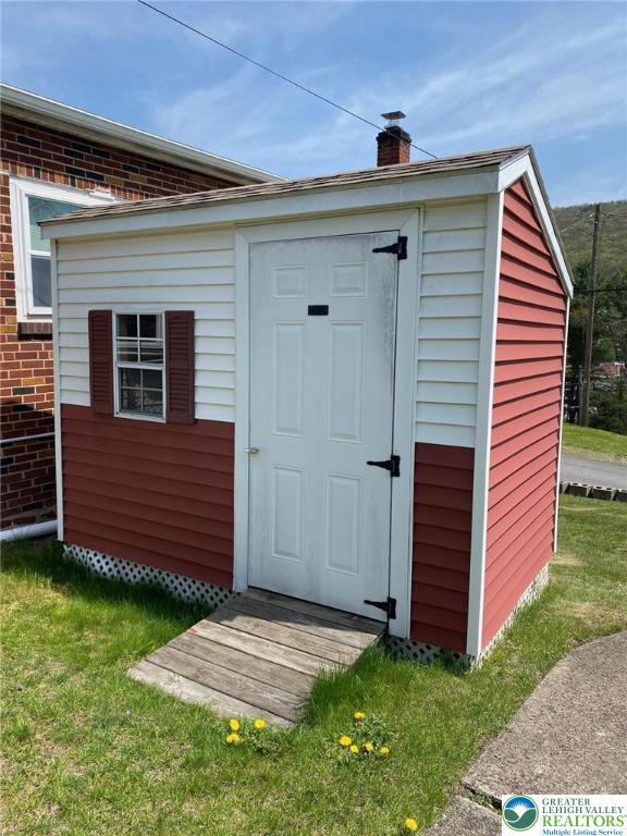 view of shed