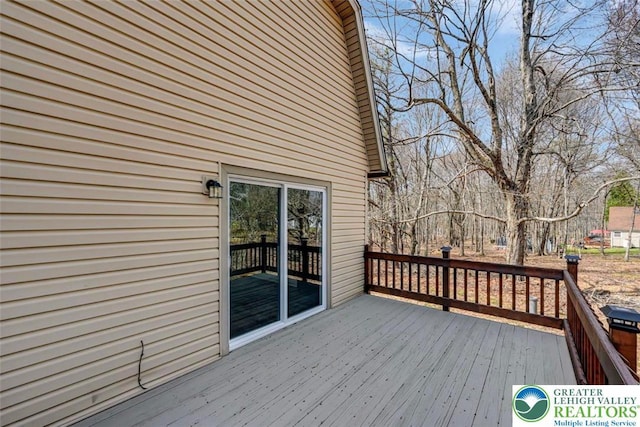 view of wooden deck