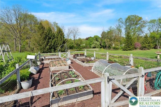 2735 Limeport Rd, Milford Twp, PA 18951 - view of yard featuring a vegetable garden and fence