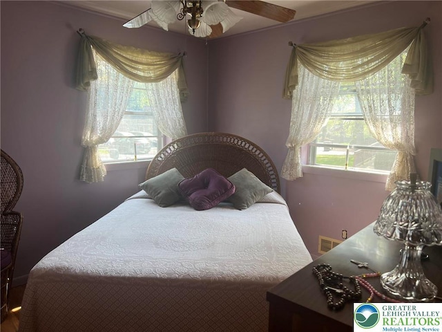 3426 Wilson Ave, South Whitehall Twp, PA 18069 - bedroom featuring visible vents and a ceiling fan