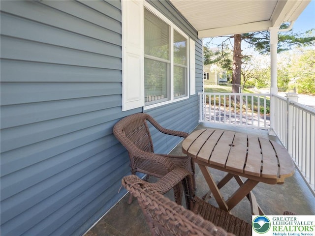 balcony with covered porch
