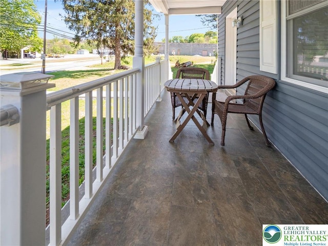 balcony with covered porch